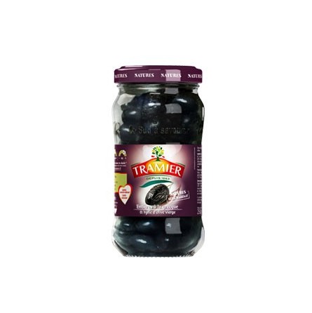 Tramier Black Greek Olives Stoned 220g