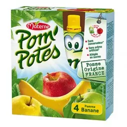 Materne Pom'potes apple banana 4x90g