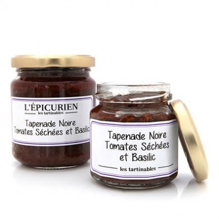 Black Tapenade Dried Tomatoes and Basil l'Épicurien 100g Black Tapenade Dried Tomatoes and Basil l'Épicurien 100g