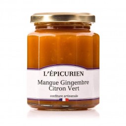 Confiture de Mangue Gingembre Citron Vert 125g