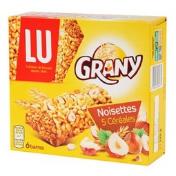 Lu Grany Barres de Céréales Noisettes x6 125g