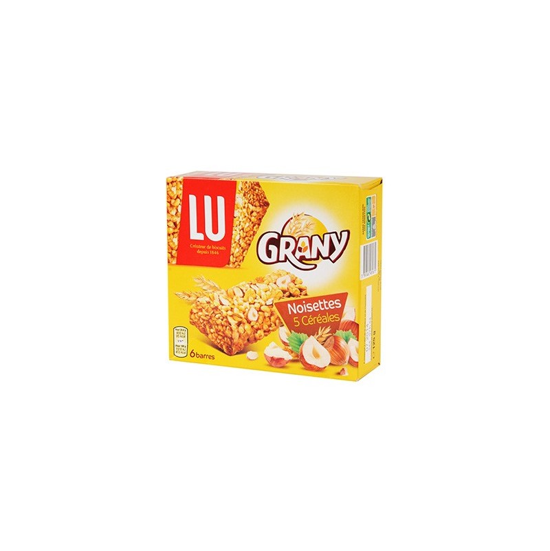 Lu Grany Cereal Bars Hazelnut x6 125g
