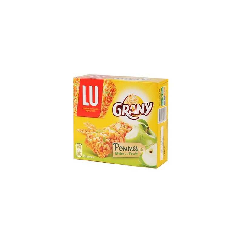 Lu Grany Cereal Bars Green Apples x6 125g