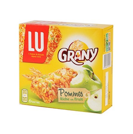 Lu Grany Cereal Bars Green Apples x6 125g
