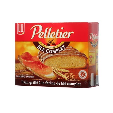 Pelletier Pain Grillé Complet au Blé x24