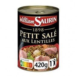 Petit salé aux lentilles William Saurin 420g