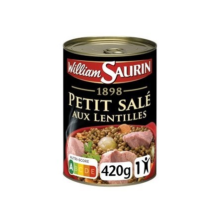 Petit salé aux lentilles William Saurin 420g