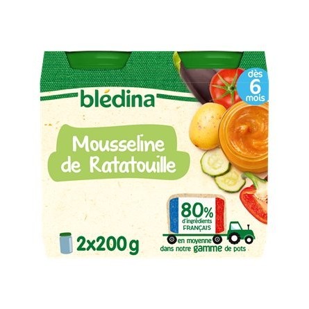 Blédina Petits Pots Ratatouille Dès 8 Mois 2x200g