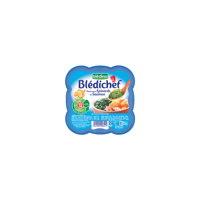 Blédina Blédichef Spinach Salmon From 12 Months 230g