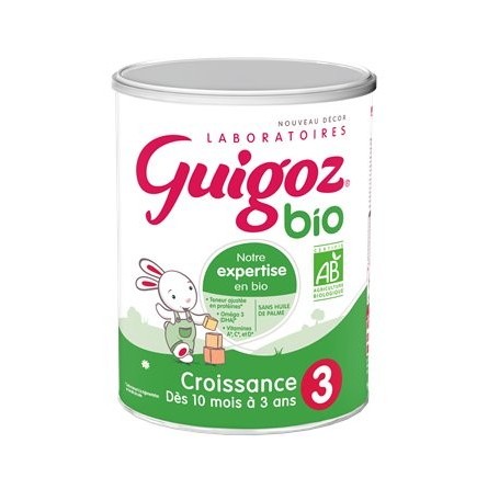 Guigoz Lait 3ème Age Croissance From 10 Months Organic 800g