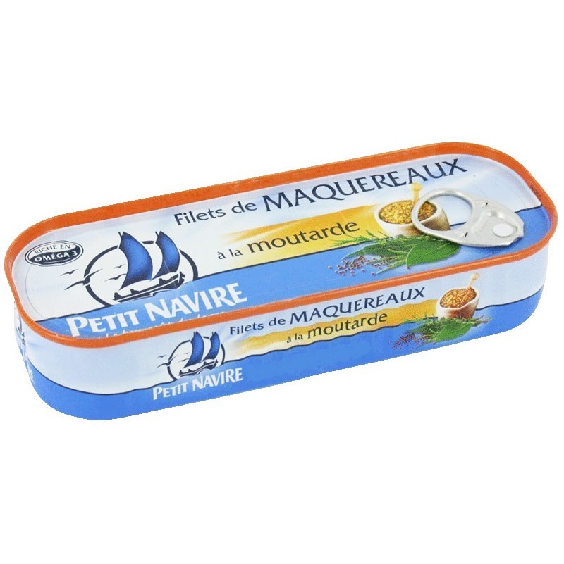 Petit Navire Mackerel Fillets Mustard 169g