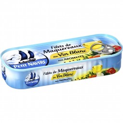 Petit Navire Mackerel Fillets White Wine 175g