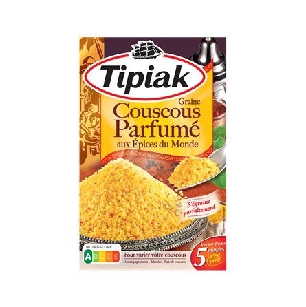 Tipiak Couscous Parfumé aux Épices du Monde 500g