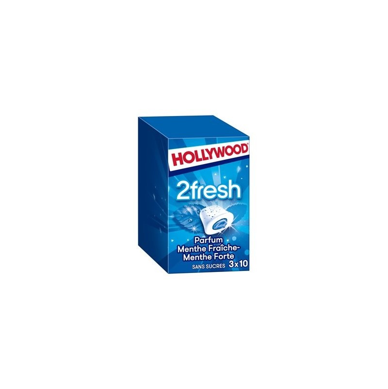 Hollywood Chewing-gum simple menthe verte s/sucres 