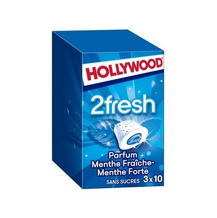 Hollywood Chewing Gum 2 Fresh Menthe Forte 30 dragées