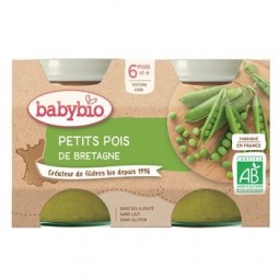 Babybio Petits Pots Peas From 4 Months 2x130g