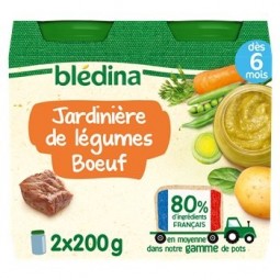 Blédina Small Pots Vegetables and Beef From 6 Months 2x200g