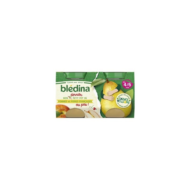 Dès 4 mois - Blédina Bio Petit pot Pommes Poires (2x130g) commandez en  ligne avec Flink !