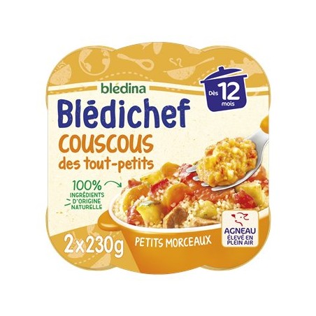 Blédina Blédichef Plat Bébé 12 Mois - Maïs & Patates Douces Au Cumin 230g
