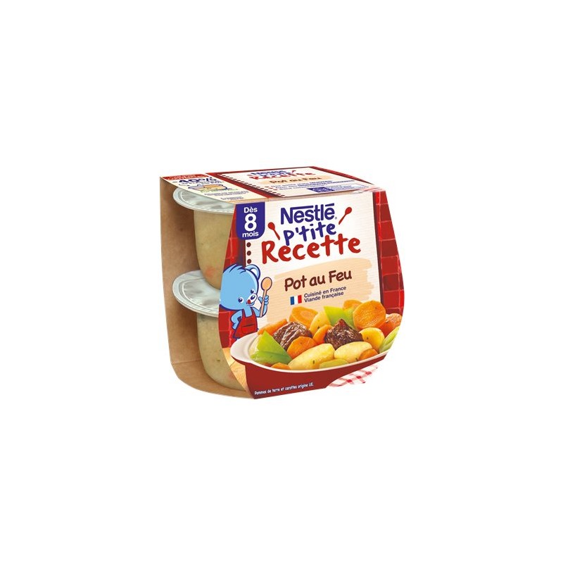 Nestlé P'tite Recette Pot au Feu Dès 8 Mois 2x200g