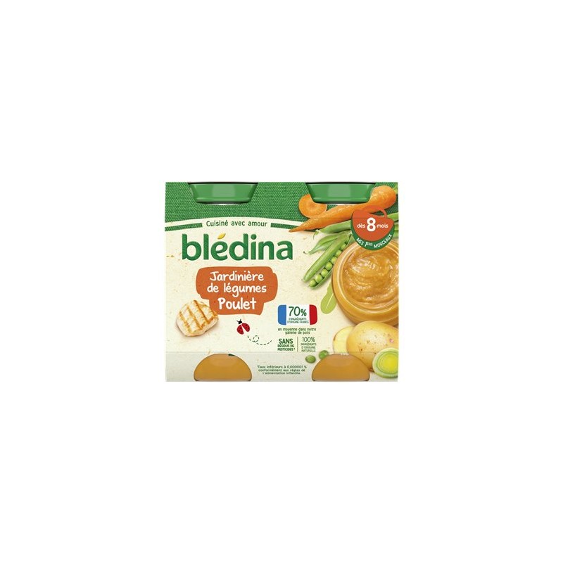 Blédina Petits Pots Légumes Poulet Dès 6 Mois 2x200g