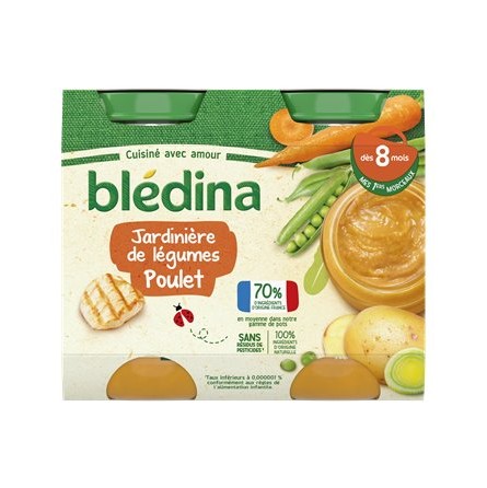 Blédina Petits Pots Légumes Poulet Dès 6 Mois 2x200g