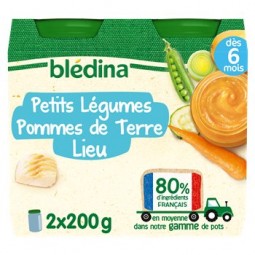 Blédina Petits Pots Colin Dès 6 Mois 2x200g