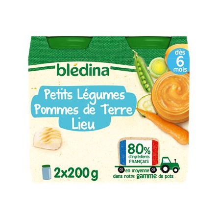 Blédina Petits Pots Colin Dès 6 Mois 2x200g