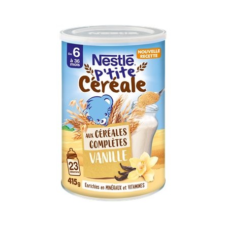 Nestlé P'tite Céréales Vanille Dès 6 Mois 415g