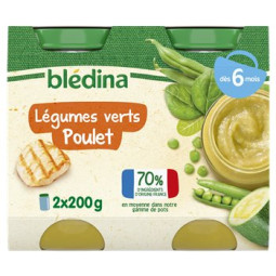 Blédina Petits Pots Légumes Poulet Dès 6 Mois 2x200g