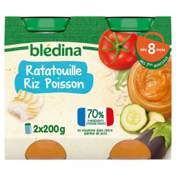 Blédina Petits Pots Ratatouille Riz Poisson Dès 6 Mois 2x200g