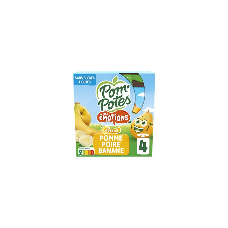 Materne Pom'potes Pomme Poire Banane 4x90g