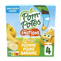 Materne Pom'potes Pomme Poire Banane 4x90g